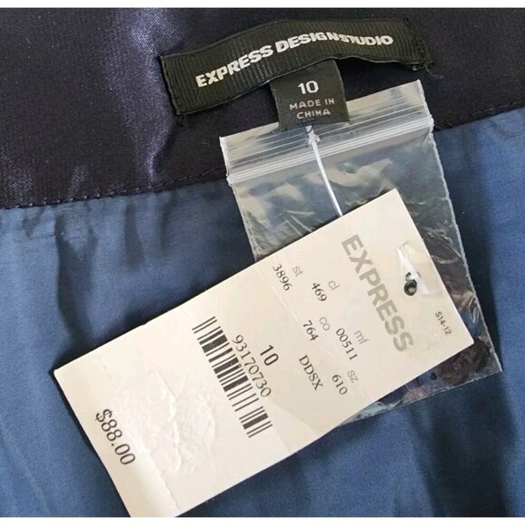 Express Womens Mini Skirt Blue Ombre Sequins All Over Size 10 - Picture 3 of 4